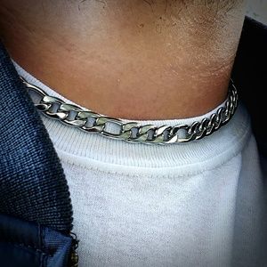 Stainless Steel Figaro Chain 8mm Necklace
